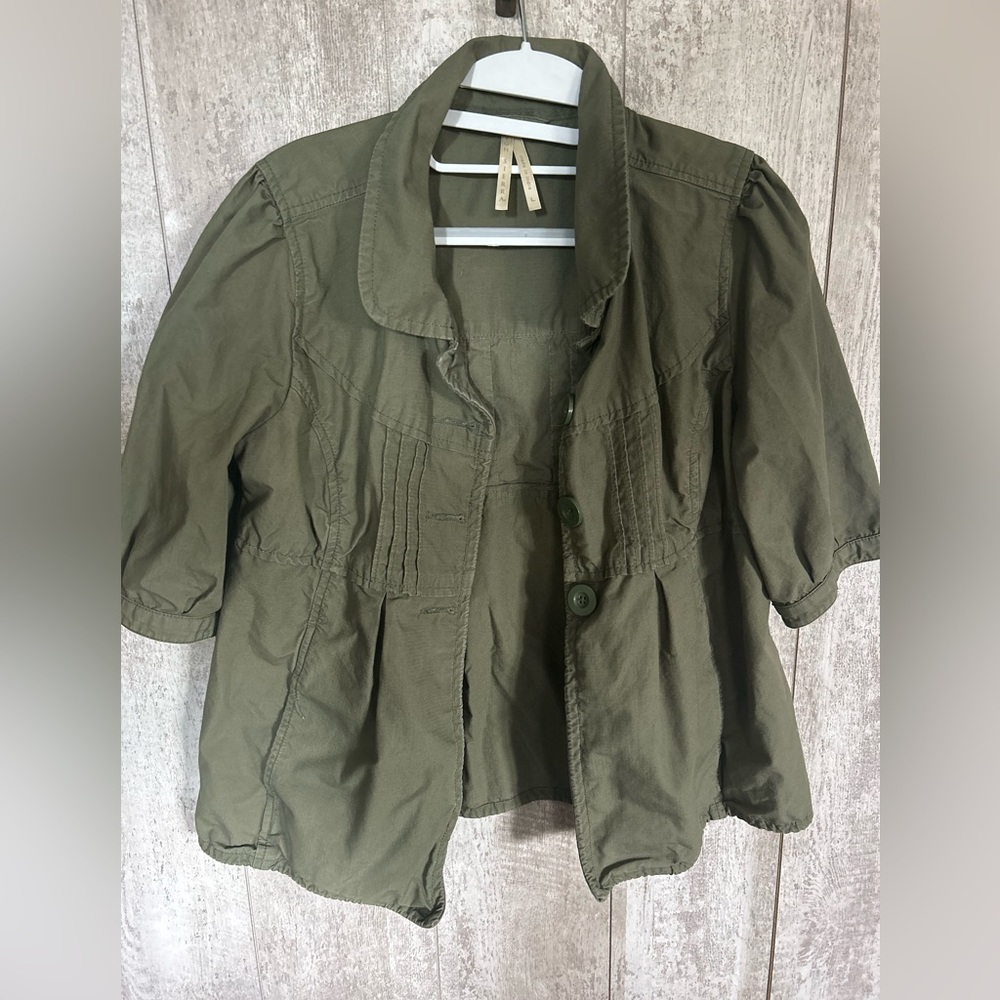 High Sierra Womens large 100%cotton sage colored jacket.